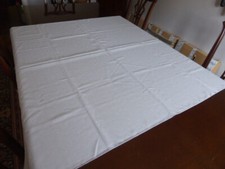 Lovely  plain silver/pale grey tablecloth -  52x51 inches