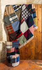 Highland Throw Handmade Patchwork Tartan Tweed Wool Luxury Quality Large Blanket
