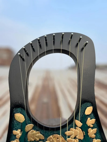 Handcrafted lyre harp black - handcrafted,