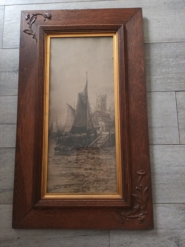 Evocative scene moored - evocative,