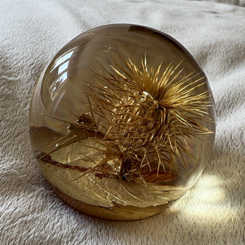 Clear glass flower - glass, paperweight