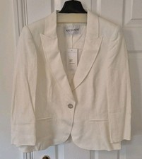 Artigiano Ladies White / Cream Silk Blend Jacket Size 16 NWT