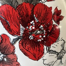 Floral Red Pattern Flower Vase Ceramic Vase