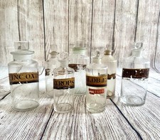 7 x ANTIQUE 1850's APOTHECARY