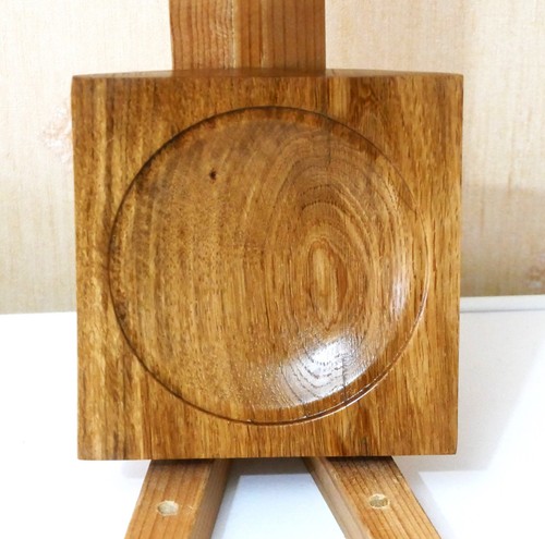 Square oak bowl - oak,