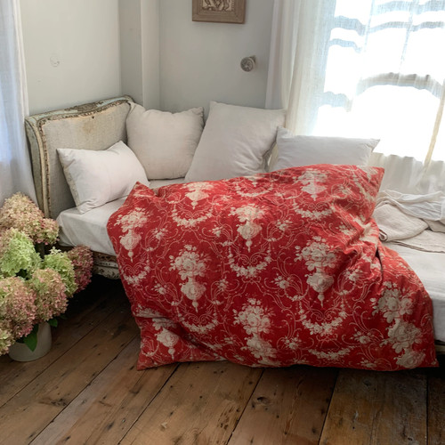 Antique french feather quilt - antique,