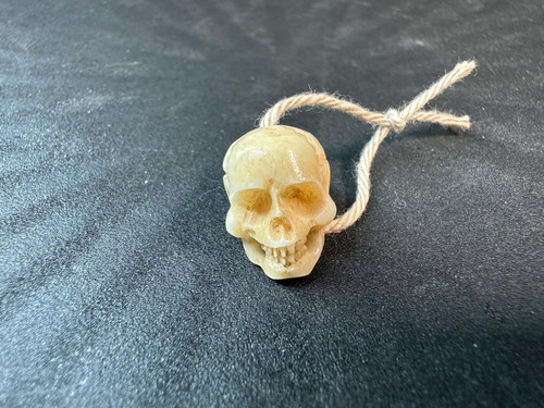 Hand carved yak bone skull - yak,
