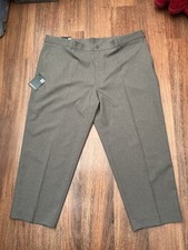 Mens FARAH Brown Dark Taupe Suit Tapered Straight Leg Trousers Size W48 L27 BNWT