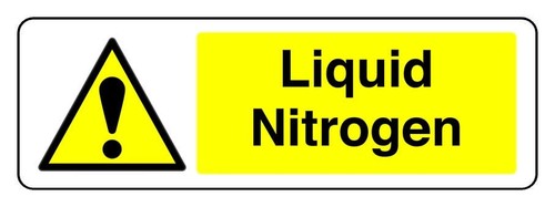 Liquid nitrogen safety sign - -,