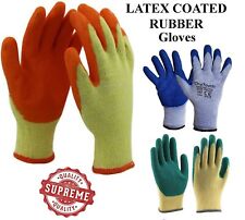 Heavy Duty 48 PAIR LATEX COATED RUBBER WORK GLOVES BUILDER GARDENING SAFETY GRIP