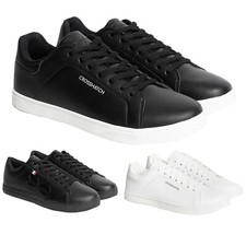 CROSSHATCH Mens Trainers Lace up Casual Sneakers Toe Plimsolls Gym Pumps Flat