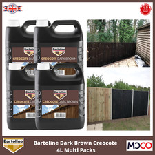 Bartoline Creocote Oil Based Timber Treatment Dark Brown Creosote 4L Multi Packs