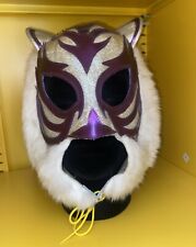 Super Tiger Mask Silver x Purple Professional Luchador Wrestling Mask