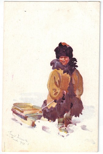 Postcard poland folk costume - postcard,