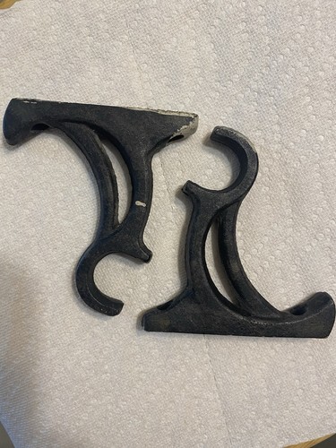 Vintage cast iron curtain rod - vintage,