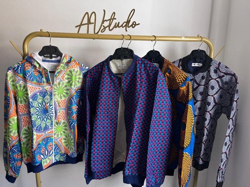Wax print bomber jacket - print,