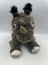 Grey Rhino by Petting Zoo Soft Toy Plush 28cm Very Good Condition