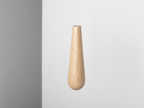 White oak wooden pull handle - white,