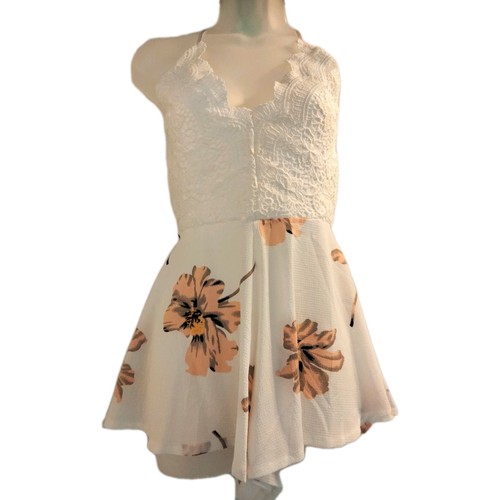 Women white peach - floral, party