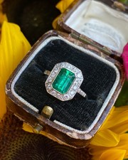 Art Deco Emerald and Diamond