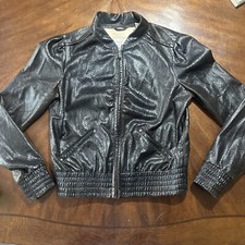 Miss Sixty black brown faux Leather snakeskin Y2K Vintage Italy womens size L