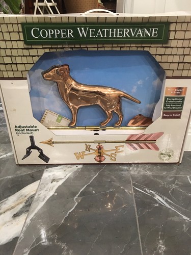 Copper weathervane dog made - copper, in