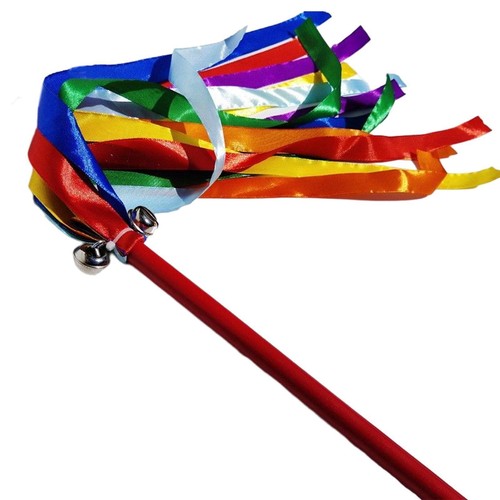 Gymnastic ribbon with bells - with,