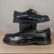 Work Shoes Black Leather Steel Cap Toe Safety Shoes Air Cushion Sole- UK 11