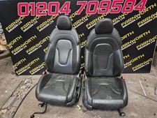 Audi TT Mk2 06-14 8J Coupe Left & Right Full Black Leather Interior Front Seats
