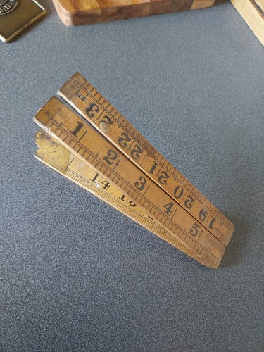 Vintage box wood and brass - vintage,