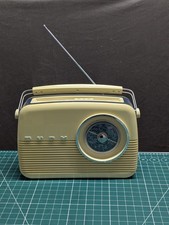 Bush TR82/A Vintage Retro Radio 1950s Style White Blue Portable FM/MW/LW