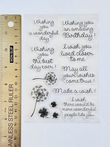 Clear rubber stamp dandelion