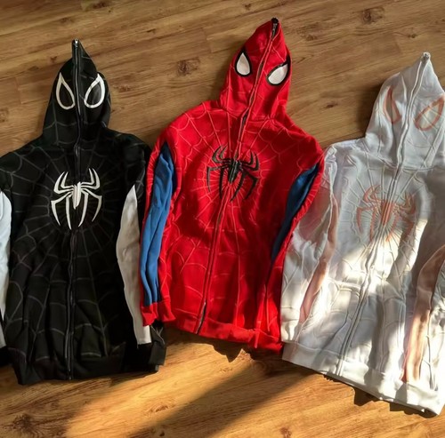 Spider hoodie mens zip long - hoodie,