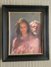 Moira with Lenkiewicz  Original oil on Canvas Signed and inscribed on rear