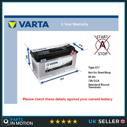 Battery fits bmw 335d 325d - battery,