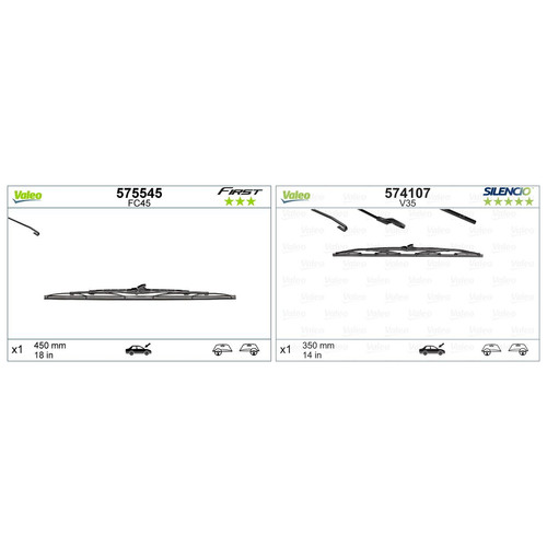 Valeo front rear - front, wiper