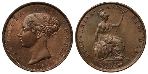 Victoria 1856 halfpenny - victoria, halfpenny,