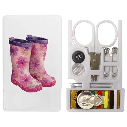 Floral pink wellies - wellies', mini