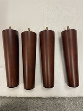20cm Walnut Effect Furniture Legs Set Of 4