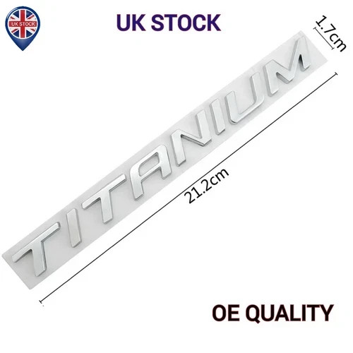 Titanium car letter - titanium,