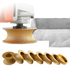 10-50mm Round Dry Vacuum Brazed-Diamond Grinding Wheel Demi Bullnose Edge UK