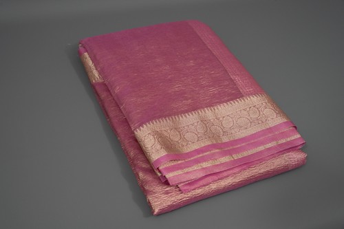 Crushed tissue silk saree