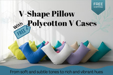 V Shaped Orthopedic Pillow With Case Or Cover Nursing Pregancy Neck&Back Support