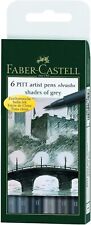 Faber Castell Pitt Artist Pens 6 Pen Set Shades Of Grey