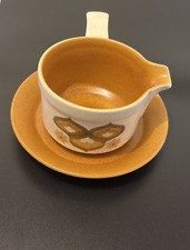Vintage 1970's  Royal Worcester Palissy KALABAR gravy Sauce Boat and Saucer