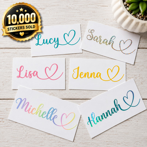 Personalised name sticker - personalised,