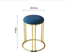 Velvet  Stool Dining Chair,  Stackable Space saving vanity make up stool Bedroom