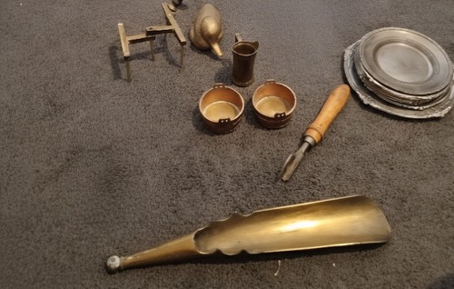 Vintage brass homeware bundle - brass,