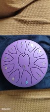Purple 6" Steel Alloy Drum With 11 Notes, Drumsticks, Music Book , Finger Picks