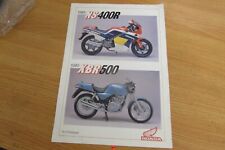 1985 HONDA XBR500 NS400R ADVERTISEMENT SHEET  POSTER A4
